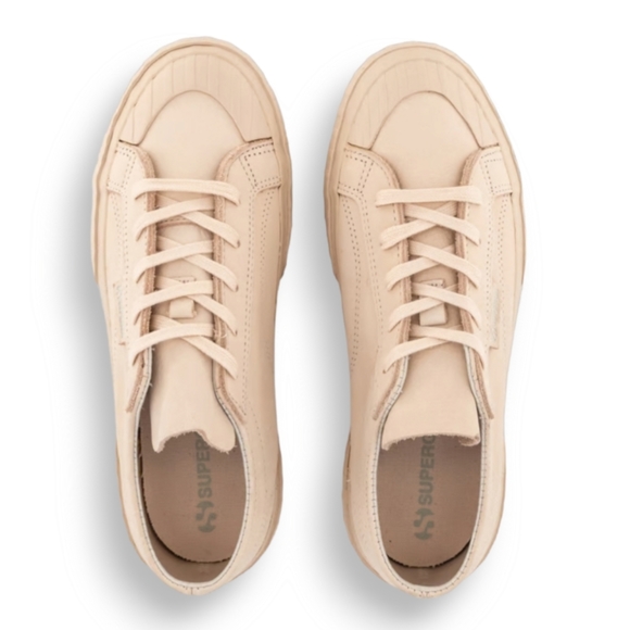 SUPERGA 2630 Stripe Buttersoft Shoes in Pink Blush-Green Iceberg - Picture 12 of 15